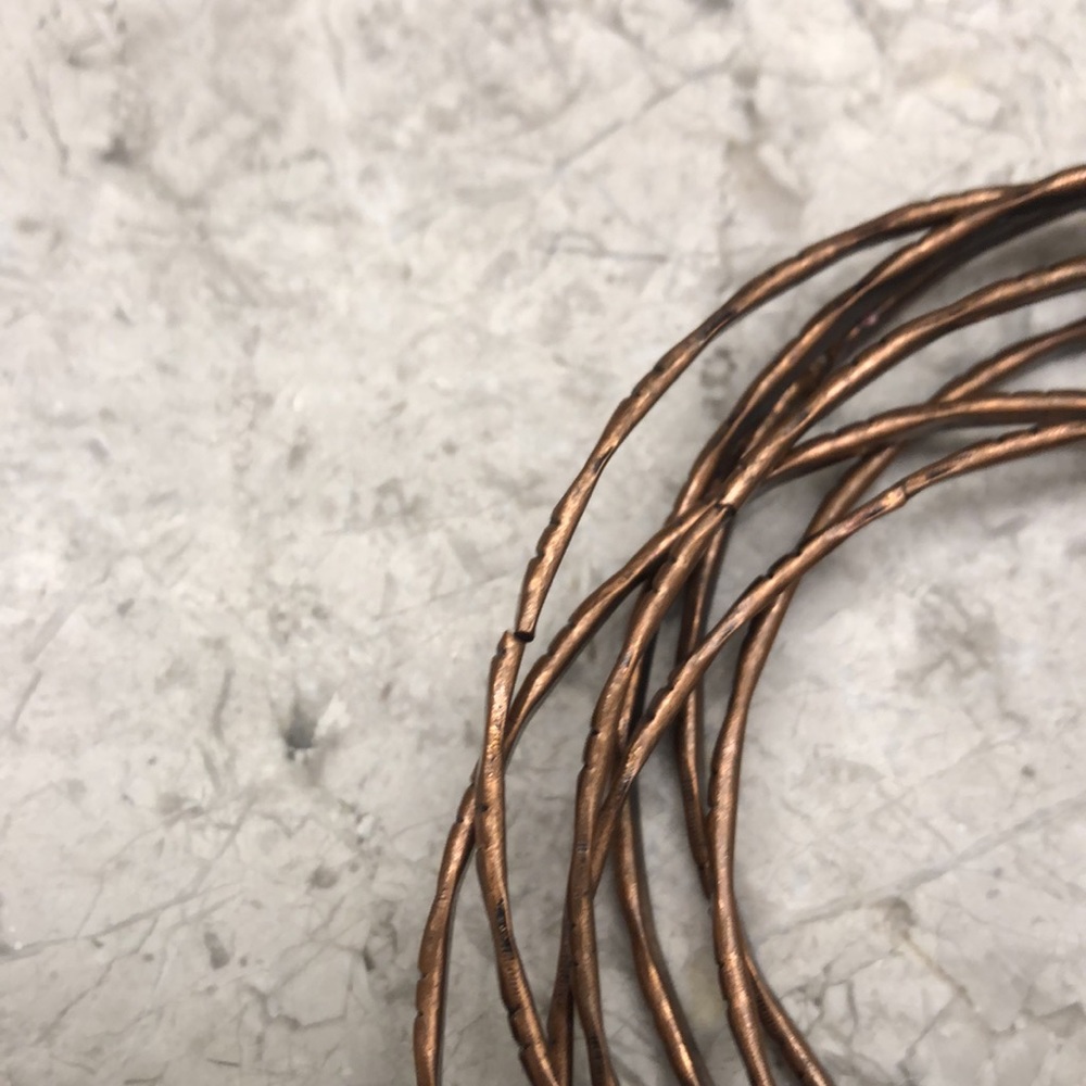 Linked Copper Bangle Set - image 3